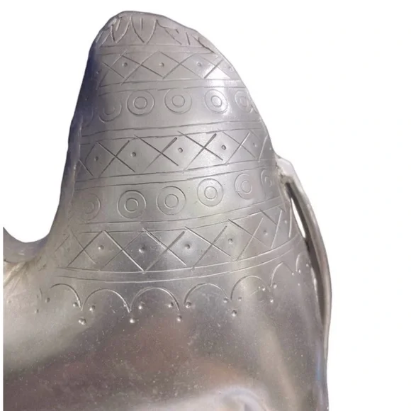 Vintage Silver Metal Camel Figurine | Handcrafted Etched Tall Camel Sculpture - Picture 9 of 13